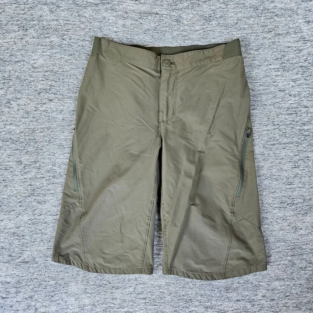 Patagonia Mens Landfarer Bike Shorts 12” Army Green Size 30 Stretch Lightweight